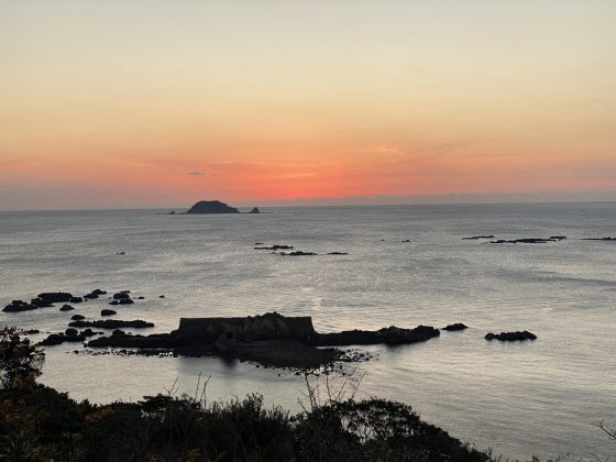 小森海岸の夕陽