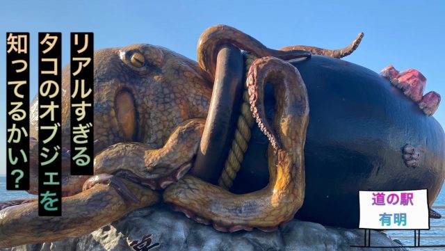 タコの巨大オブジェ！道の駅ありあけ前にあるリアルすぎるタコをご紹介